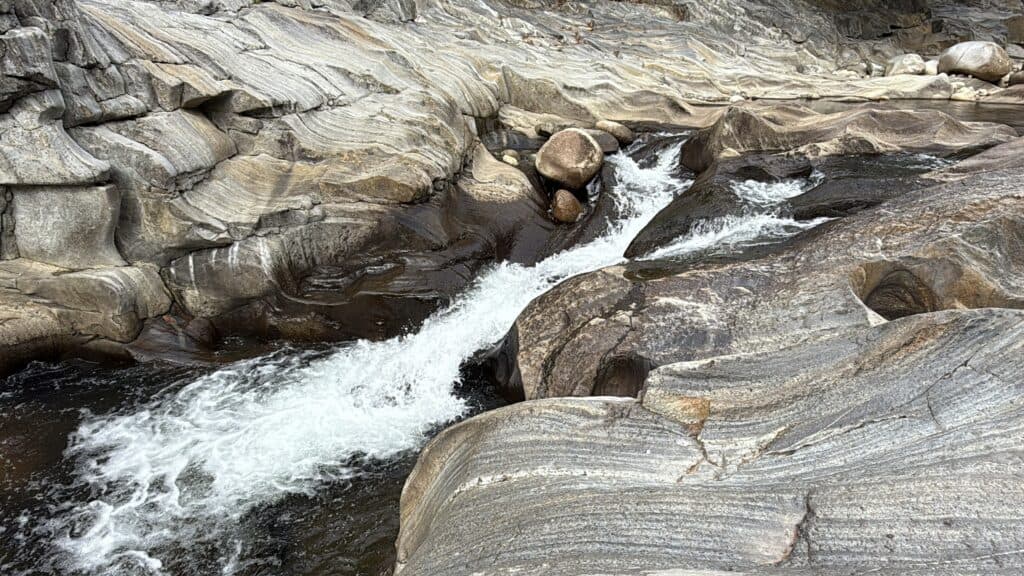 Small waterfall at Coos Canyon in Byron, Maine