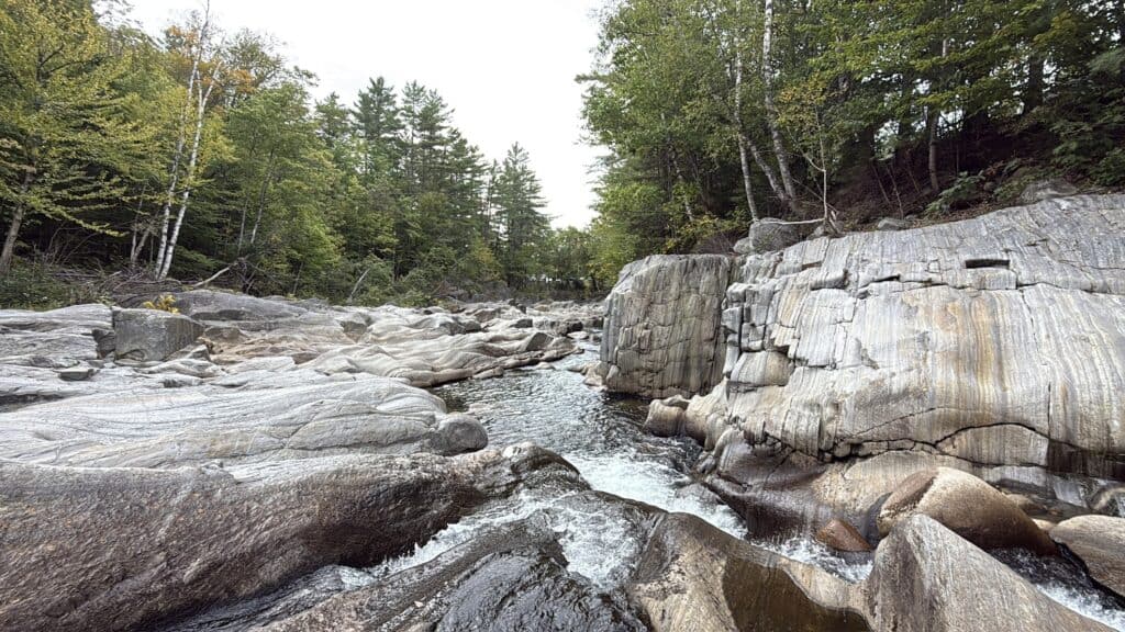 Quiet pool at Coos Canyon in Byron, Maine