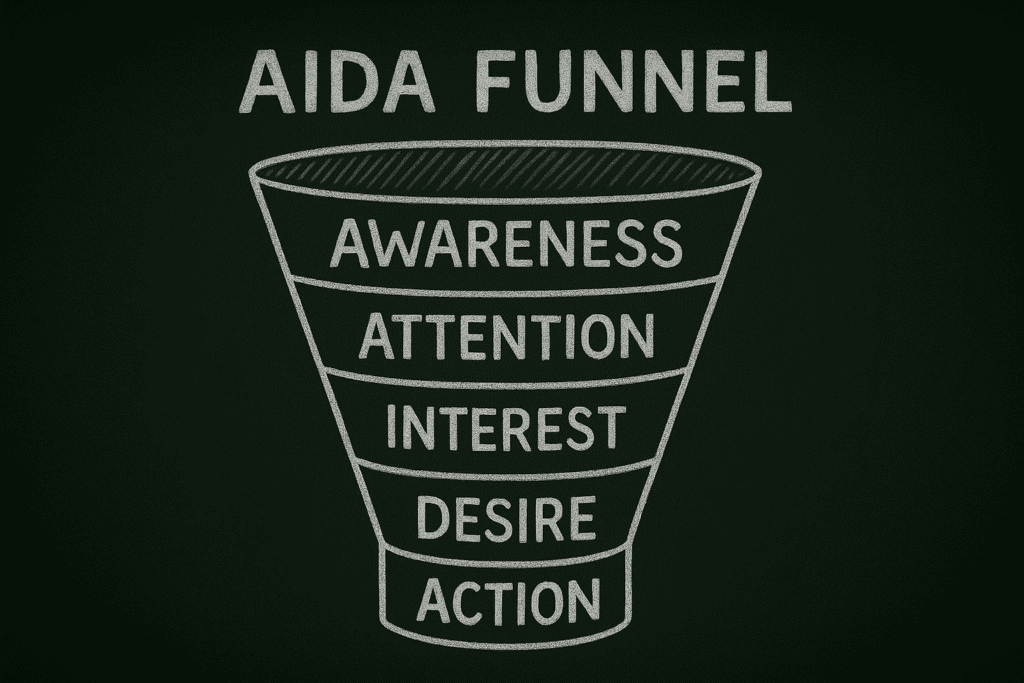 A CHALKBOARD AAIDA FUNNEL