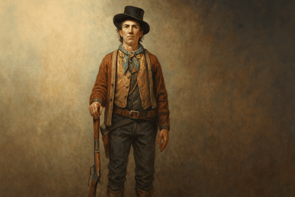 An illustrated drawing of Billy the Kid for the Mainer Montanan blog