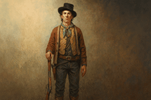 An illustrated drawing of Billy the Kid for the Mainer Montanan blog