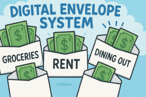 Budgeting method using digital envelop system