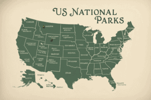 National Parks Pin Board