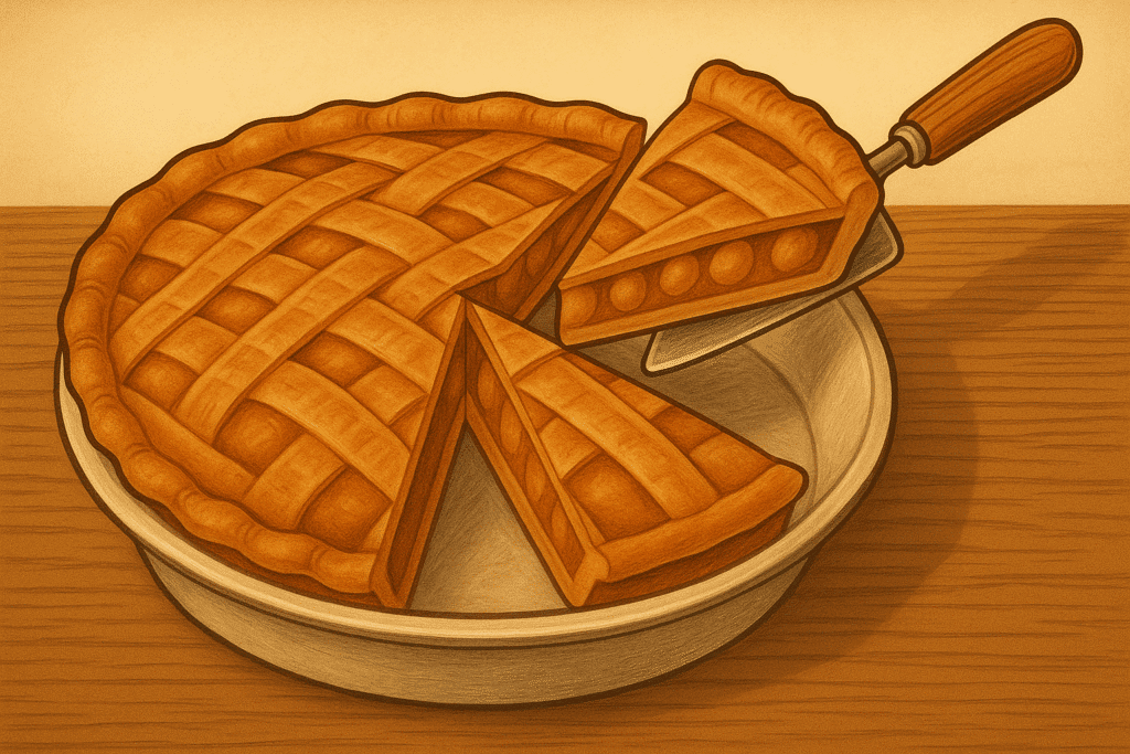 An apple pie for a post about allowance and allocations for family members.
