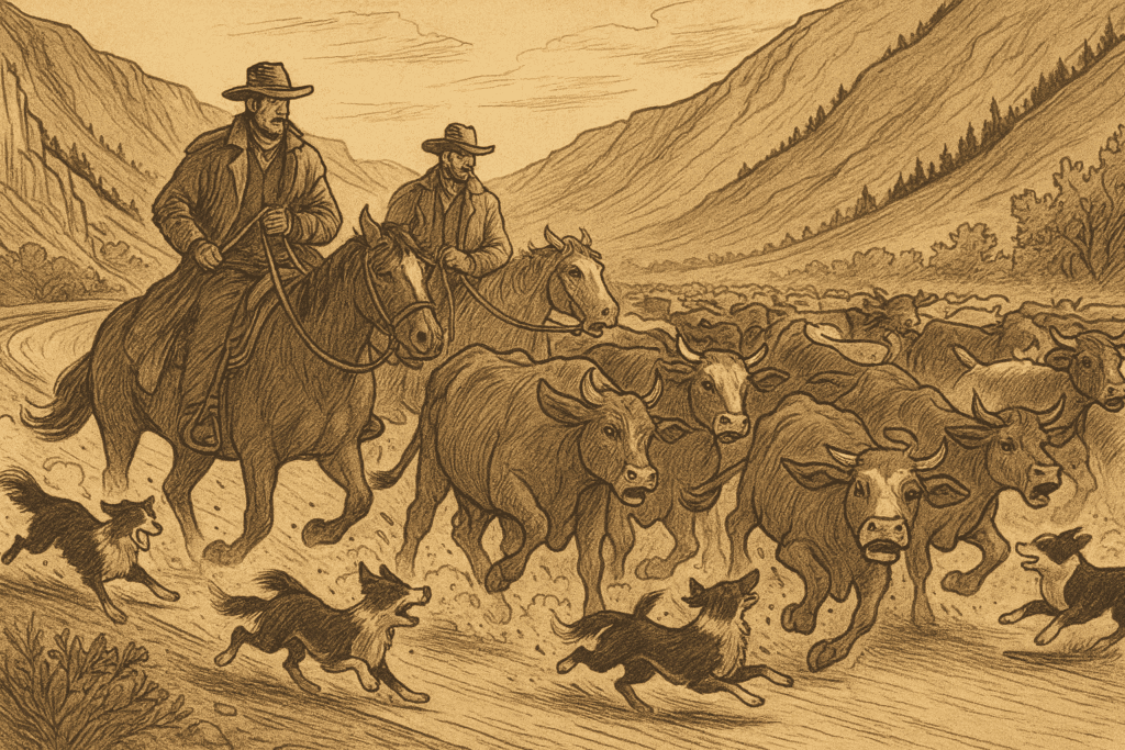 cattle drive, free range cattle, Bridger Canyon Drive