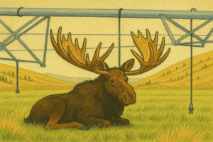 Moose in field for the post about 7 habits of highly successful people.
