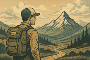 Hiker Mountains Creative Burnout