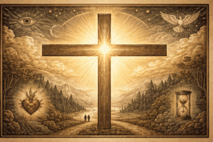 Radiant Cross in Cosmic Balance