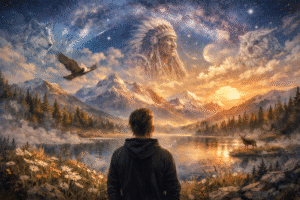 Man Pondering the Great Spirit