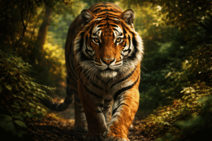 Illustrated Tiger for Tiger's Eye Bracelet Post